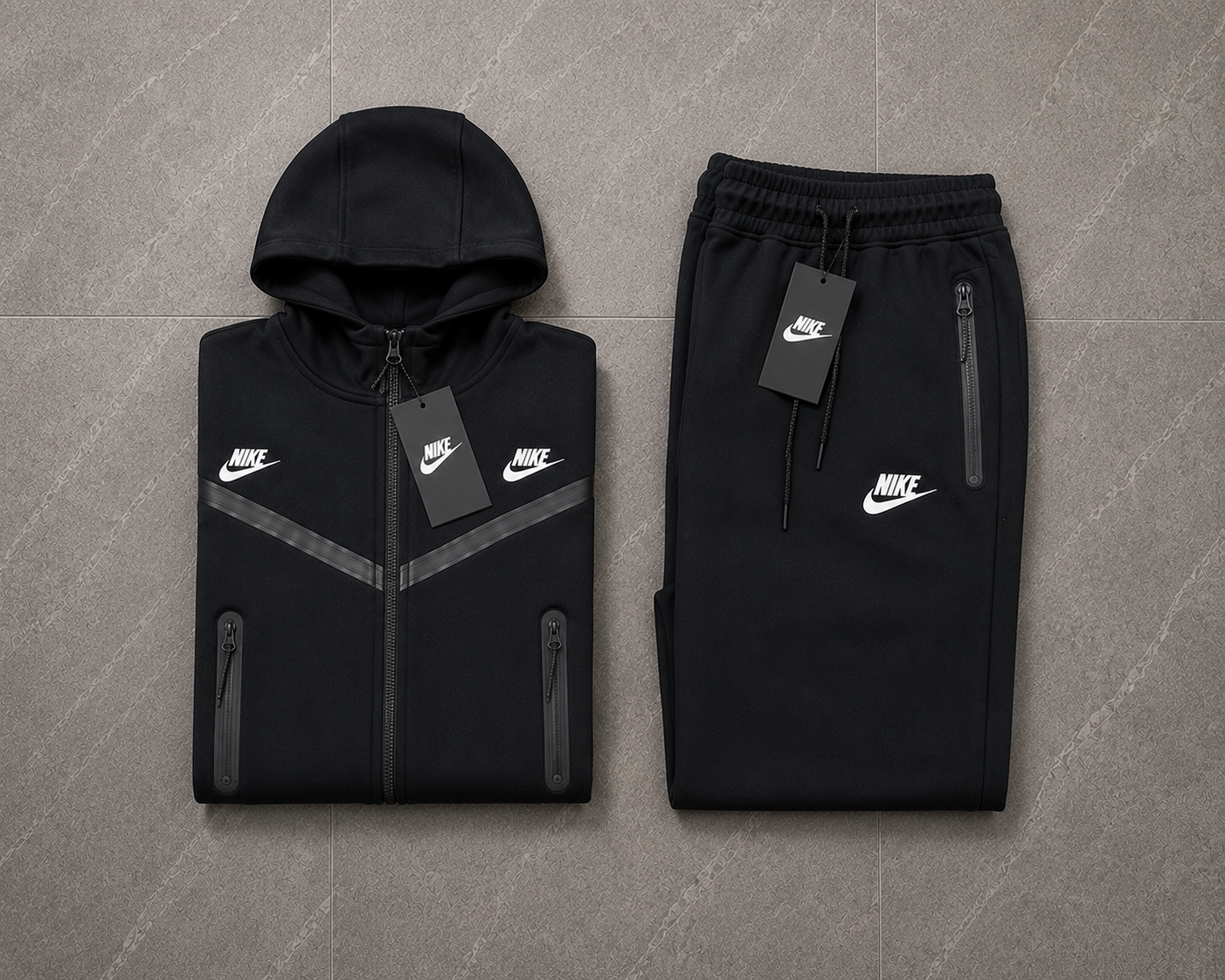 Nike Sportswear Tech Fleece Windrunner Full-Zip Tracksuit – Black
