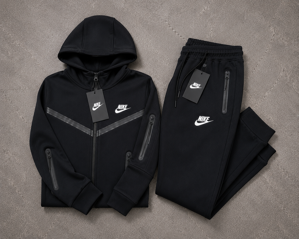 Nike Sportswear Tech Fleece Windrunner Full-Zip Tracksuit – Black