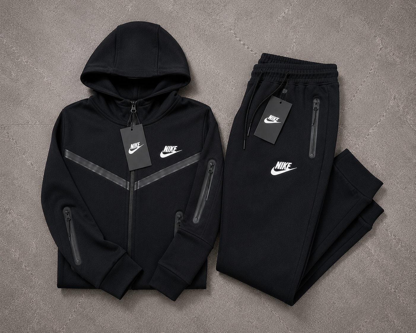 Nike Sportswear Tech Fleece Windrunner Full-Zip Tracksuit – Black