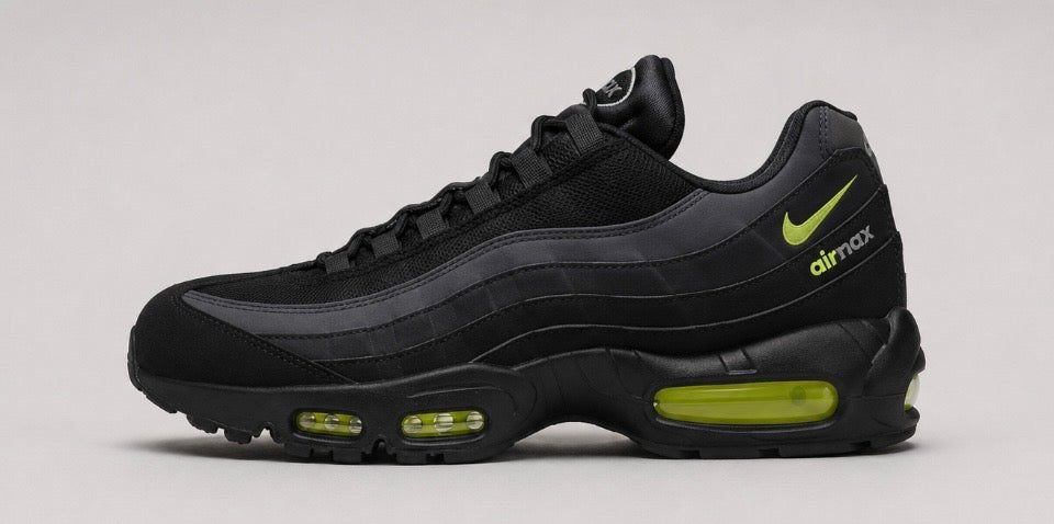 Nike Air Max 95 “Retro Logo” – Black / Dark Smoke Grey / Volt