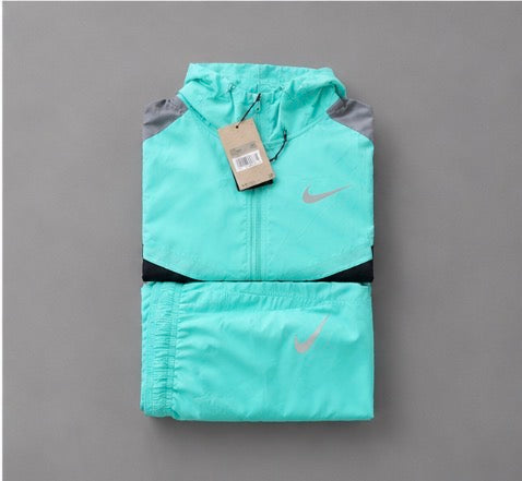 Nike mens Windrunner Woven Hooded Tracksuit – Turquoise/Black