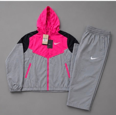 Nike Miler / Windrunner Woven Tracksuit – Playful Pink / Black / Cool Grey