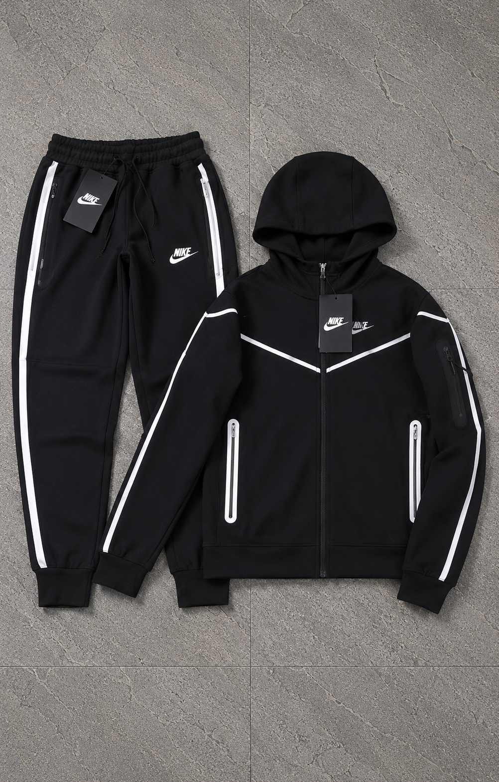 Nike Tech Fleece Windrunner Tracksuit – Black